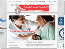 Tablet Screenshot of extendedfamilycarellc.com
